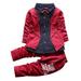 Pimfylm Unisex Baby Outfit Bundle Mix Match baby-boys Toddler 2-piece Long Sleeve Set Boys Clothing Sets Red 90