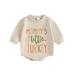 Sunisery Baby Girl Boy Thanksgiving Sweatshirt Romper Letter Print Onesie Bodysuit