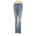 Madewell Jeggings - High Rise Skinny Leg Boyfriend: Blue Bottoms - Women's Size 29 - Medium Wash