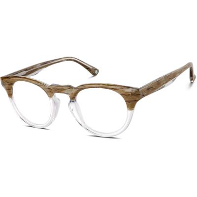 Zenni Round Glasses Pattern Plastic Full Rim Frame