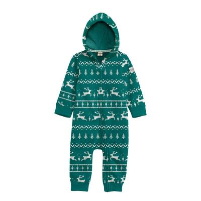 Baby Boy's Green Fair Isle Jumpsuit