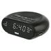 RCA Digital Radio Alarm Clock with Soothing Sounds Brightness Control and USB Charging Port