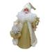 Santa Figurines Collectible Figure Santa Doll for Home Gold