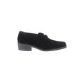 Robert Clergerie Flats: Loafers Chunky Heel Minimalist Black Print Shoes - Women's Size 6 1/2 - Almond Toe