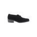 Robert Clergerie Flats: Loafers Chunky Heel Classic Black Print Shoes - Women's Size 6 1/2 - Almond Toe