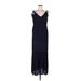 Cupcakes & Cashmere Casual Dress V Neck Sleeveless: Blue Print Dresses - Women's Size 8