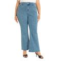Plus Size Women's Relaxed Flare Jean by ELOQUII in Medium Wash (Size 28)