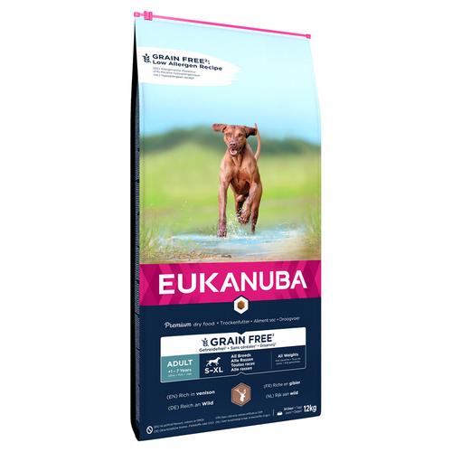 Sparpaket: 2x12kg Eukanuba Grain Free Adult Large Dogs Wild Hundefutter trocken