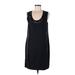 Banana Republic Casual Dress - Shift Scoop Neck Sleeveless: Black Print Dresses - Women's Size Medium