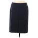 Lands' End Casual Skirt: Blue Solid Bottoms - Women's Size 8