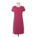 C&C California Casual Dress - Shift: Burgundy Solid Dresses - Women's Size X-Small