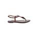 Sam Edelman Sandals: Brown Print Shoes - Women's Size 9 - Open Toe