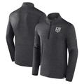 Men's Fanatics Branded Heather Charcoal Los Angeles Kings Authentic Pro Quarter-Zip Pullover Top