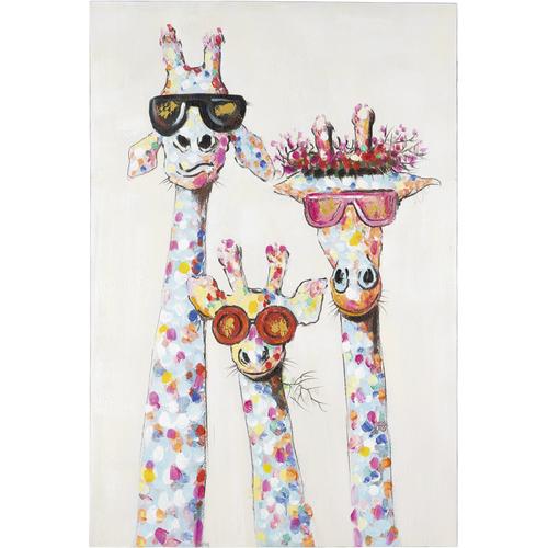 „Gemälde CASABLANCA BY GILDE „“Gemälde Coole Giraffen““ Bilder Gr. B/H/T: 39 cm x 100 cm x 35 cm, 1 St., bunt Gemälde“