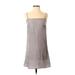 Jill Stuart Casual Dress - Shift Square Sleeveless: Gray Print Dresses - Women's Size Medium