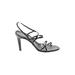 Nine West Heels: Black Print Shoes - Women's Size 7 1/2 - Open Toe