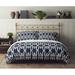 KAVKA DESIGNS GEO LOGAN Collection Comforter Set Polyester/Polyfill/Microfiber in Blue | King Comforter + 2 King Pillowcase | Wayfair
