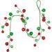 Northlight Seasonal 4' Green & Red Shatterproof Ornament Ball Christmas Garland, Metal | Wayfair NORTHLIGHT DF94842
