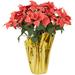 Northlight Seasonal Poinsettia Arrangement Plastic in Red/Orange/Yellow | 28 H x 18 W x 18 D in | Wayfair NORTHLIGHT YS99378