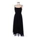 Banana Republic Casual Dress - Midi Scoop Neck Sleeveless: Black Solid Dresses - Women's Size 6 Petite