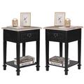 August Grove® Spooner NIGHTSTAND SET OF 2 Wood in Brown | Wayfair FBF95655637249C29976483110699C86