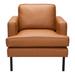 Armchair - Latitude Run® Vegan Leather Armchair Faux Leather in Black/Brown | 32.3 H x 32.3 W x 36.2 D in | Wayfair