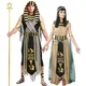 Costume de pharaon égyptien pour hommes robe de couple médiévale costume d'Halloween dans les