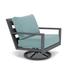 Paddy O' Furniture Peninsula Club Swivel Rocker w/ Bliss Cushion Metal in Gray | 34 H x 31.5 W x 35 D in | Outdoor Furniture | Wayfair