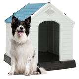 MoNiBloom Large Plastic Dog House Kennel Pet Crate Puppy Shelter Insulated Waterproof Plastic House | 39 H x 36.5 W x 39 D in | Wayfair