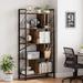 17 Stories Sabena Corner Bookcase Wood in Brown | 61 H x 29.1 W x 11.8 D in | Wayfair C0B492515A3D4908B58B6E103427DC3A