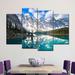 Loon Peak® Mountain Reflection Wall Art Multi Piece Canvas Print On Canvas 4 Pieces Set Canvas in Black | 27 H x 43 W x 1.25 D in | Wayfair