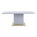 Latitude Run® Omarr Pedestal Dining Table Wood in Gray | 31 H x 71 W x 35 D in | Wayfair 57FC4578BBF747B781C9FCA29E3DDCCA