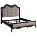 Canora Grey Scherrie Standard Bed Wood & Upholstered/ in Black/Brown | 68 H x 83 W x 95 D in | Wayfair 65CF79F85D8042FB846B9900AEB5F6F6