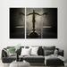 Latitude Run® Gold Scales of Justice - 3 Piece Wrapped Canvas Set Canvas in Black | 20 H x 33 W x 1.25 D in | Wayfair