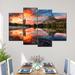 Loon Peak® Yosemite Park Sunset - 4 Piece Wrapped Canvas Multi-Piece Image Metal in Green | 52 H x 32 W x 1.25 D in | Wayfair