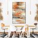 17 Stories Golden Dust Orange II - 3 Piece Wrapped Canvas Multi-Piece Image Canvas in Brown | 24 H x 38 W x 1.25 D in | Wayfair
