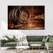 Gracie Oaks Whiskey Barrel Dispenser - 3 Piece Wrapped Canvas Multi-Piece Image Canvas in Brown | 65 H x 42 W x 1.25 D in | Wayfair