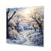 Millwood Pines Snow Winters Dawn Solitude II - Landscapes Metal Wall Art Prints Metal in Blue/Brown/White | 23 H x 23 W x 1 D in | Wayfair