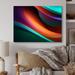 Wrought Studio™ Orange Purple Spectral Currents - Unframed Print on Metal in Green/Orange | 12 H x 20 W x 1 D in | Wayfair