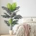 Primrue Faux Palm Tree in Pot, Metal in Black | 72 H x 20 W x 20 D in | Wayfair DF0B25D0E7B84C30A39D480A5C13F5D9