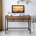 Trent Austin Design® Barchetta 48.73" W Rectangle Computer Desk Wood/Metal in Black/Brown/Gray | 29.53 H x 48.73 W x 19.69 D in | Wayfair