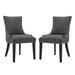 Marquis Dining Side Chair Fabric Set of 2 - East End Imports EEI-2746-GRY-SET