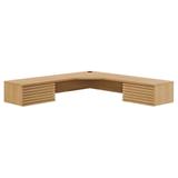 Render Wall Mount Corner Office Desk - East End Imports EEI-6181-OAK