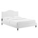 Juniper Channel Tufted Performance Velvet Twin Platform Bed - East End Imports MOD-6743-WHI