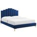 Elise King Performance Velvet Platform Bed - East End Imports MOD-6881-NAV