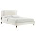 Zahra Channel Tufted Performance Velvet Queen Platform Bed - East End Imports MOD-6970-WHI