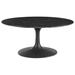 "Lippa 36"" Round Artificial Marble Coffee Table - East End Imports EEI-4884-BLK-BLK"