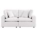 Commix Overstuffed Outdoor Patio Loveseat - East End Imports EEI-5576-WHI