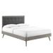 Willow Full Wood Platform Bed With Splayed Legs - East End Imports MOD-6637-GRY-CHA