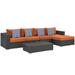 Sojourn 5 Piece Outdoor Patio Sunbrella® Sectional Set - East End Imports EEI-2382-CHC-TUS-SET